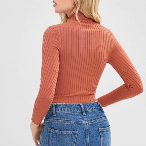 Zaful Ribbed Crop Top XS - Picture 3 of 4